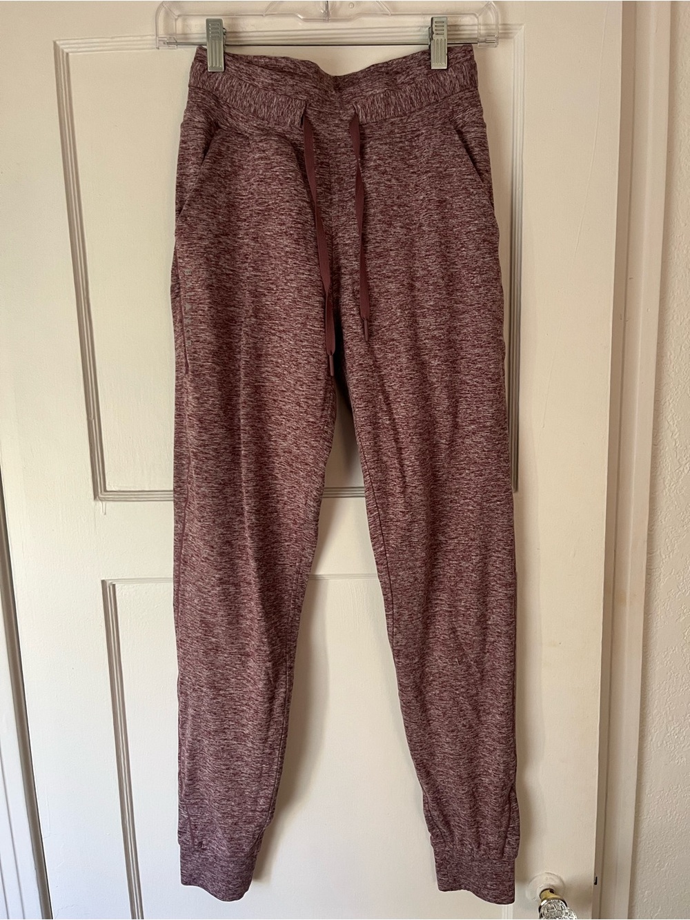 Balance Athletica Marled Burgundy Track Joggers